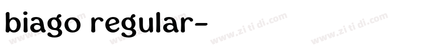biago regular字体转换